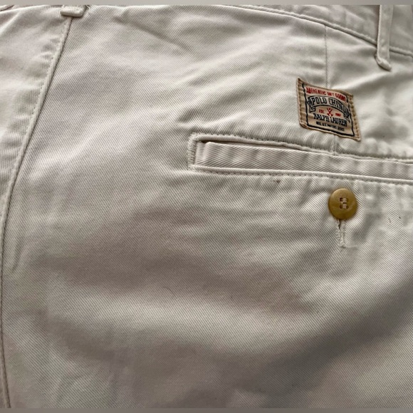 POLO BY RL, VINTAGE, MENS  SHORTS, WHITE, SIZE  33/34 - Picture 5 of 9